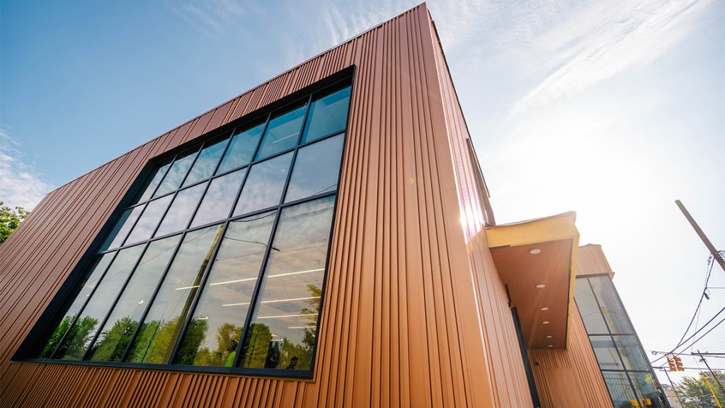 Exterior of the Tannenabum Center under construction.